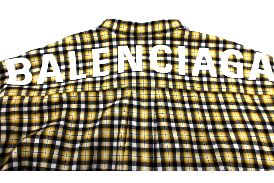 BALENCIAGA”バレンシアガ”バックロゴボウタイチェックシャツ入荷しま 