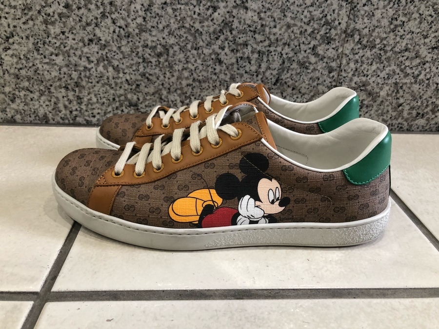 限定品】GUCCI Disneyコラボスニーカー ミッキー グッチバッグロゴ