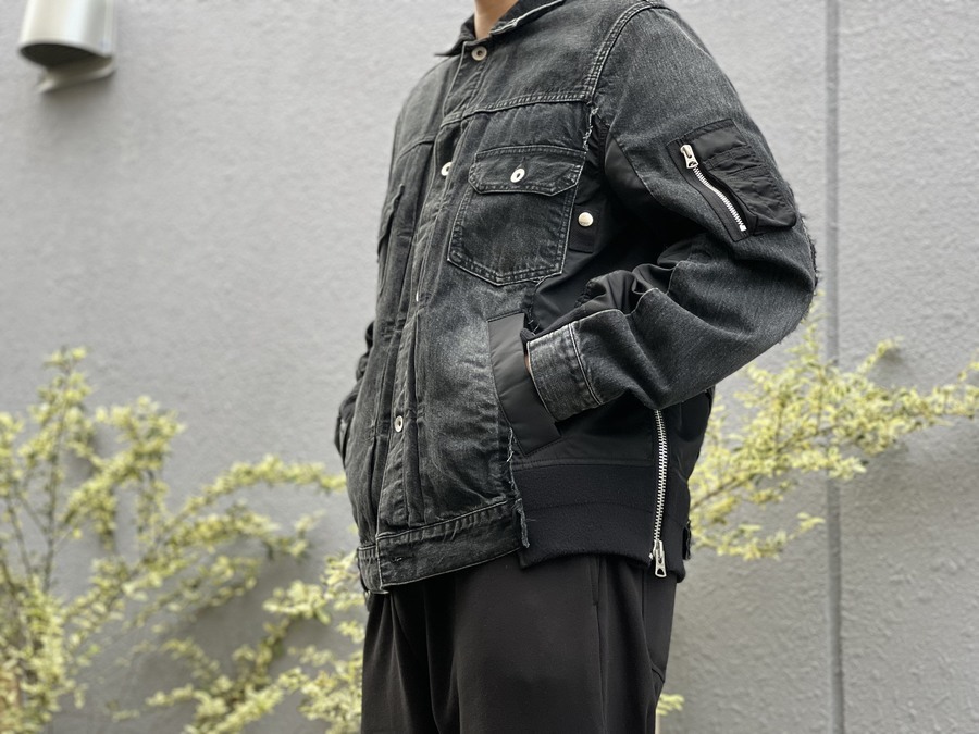 美品sacai2022ss Denim Blouson INDIGO サイズ1-