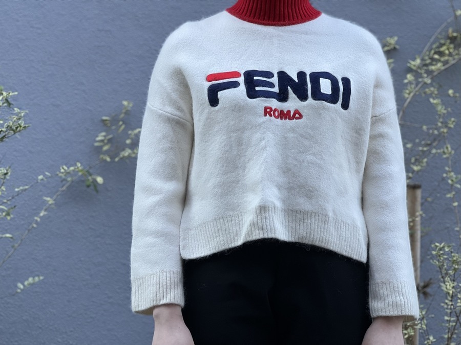 FENDI フェンディ FILA フィラ コラボ モヘア混 ハイネック