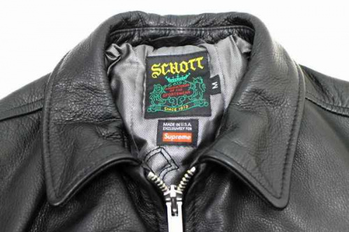 Supreme×Shott　初期コラボ　ヴィンテージ　 レザー ジャケット L Supreme×Shott 初期コラボ ヴィンテージ レザー ジャケット L org.jpg