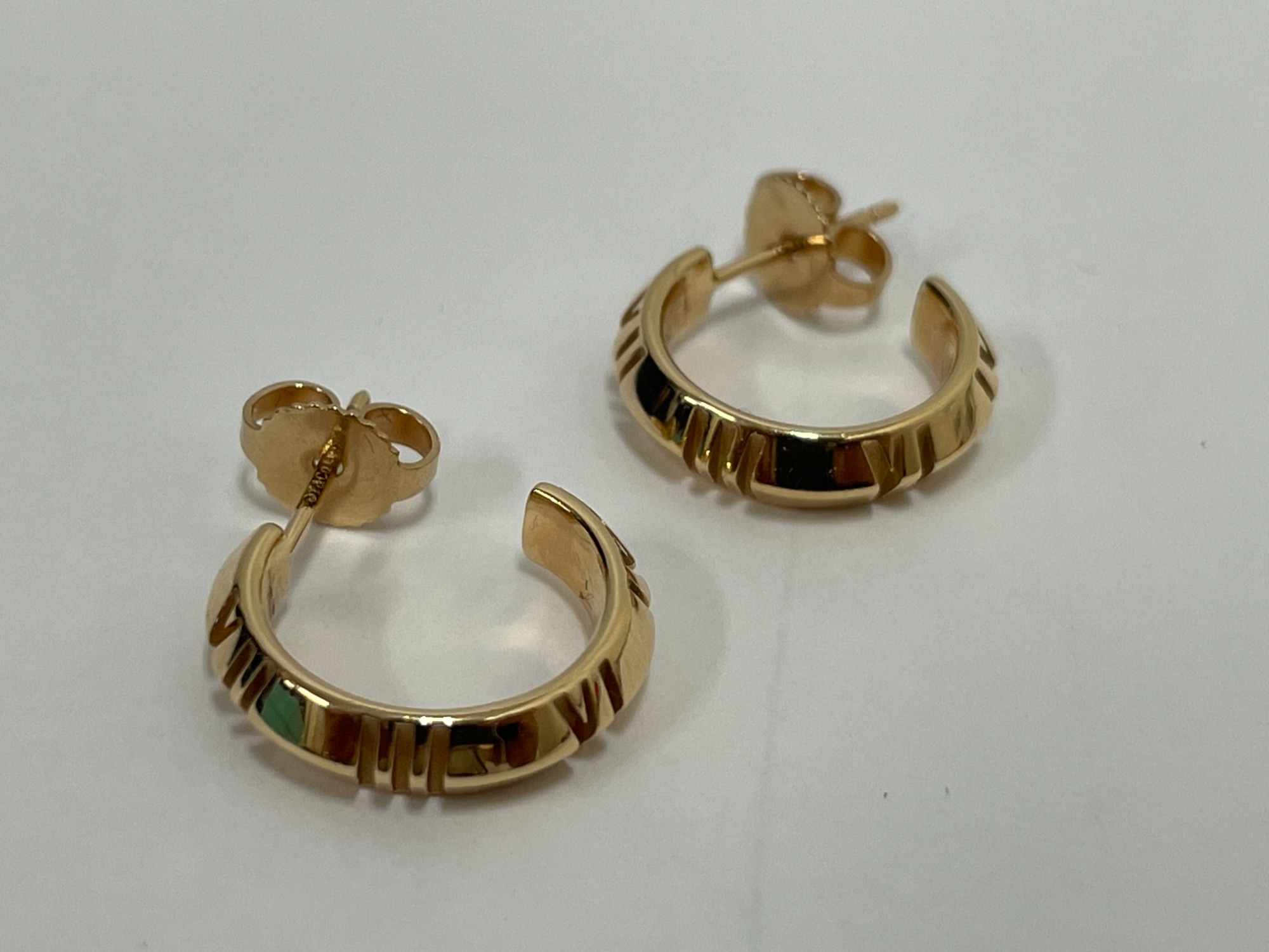 超希少！ ティファニー 18金コンビ アトラス ワイド フープ イヤリング