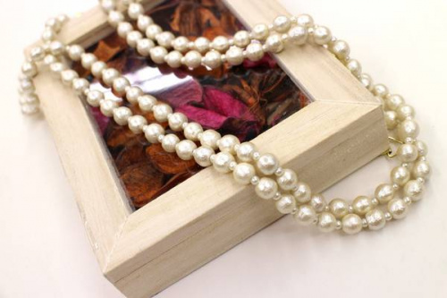 ネックレスのコットンパール