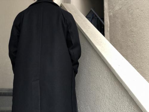 サカイのレイヤードファイヤーマンステンカラーメルトンコート