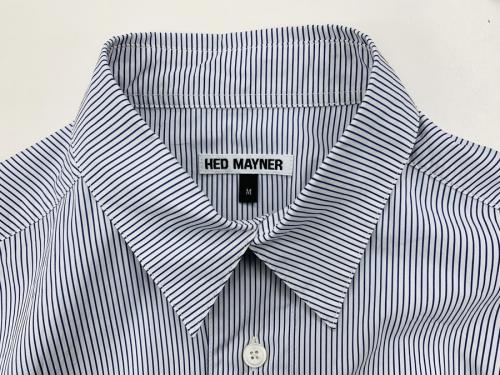 サイドスリットボタンストラップロングシャツのメンズ