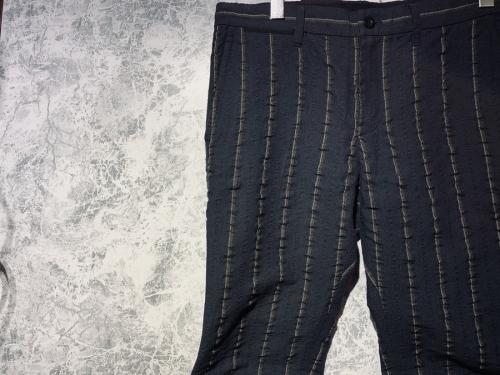 ストライプテーパードパンツのメンズ