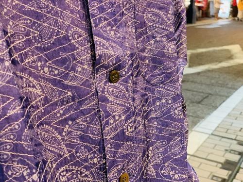 ワイズのペイズリーシルクステッチシャツ