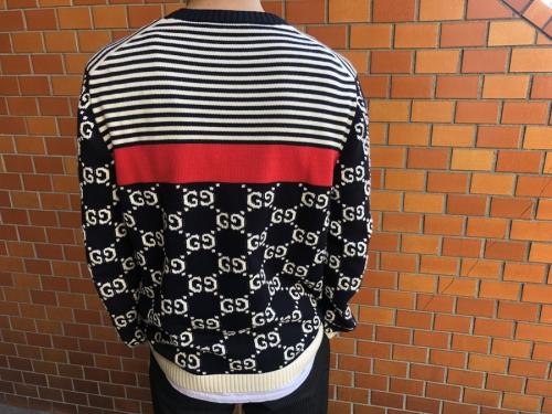 グッチのGG＆ストライプニットセーター