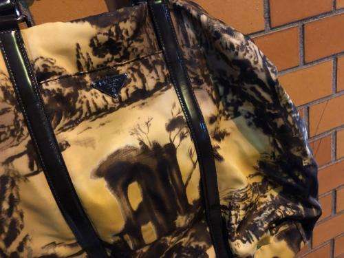 プラダの2way総柄ショルダーバッグ