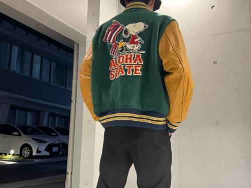 サンサーフ × ホワイトビル × ピーナッツのウールメルトンアワードジャケット