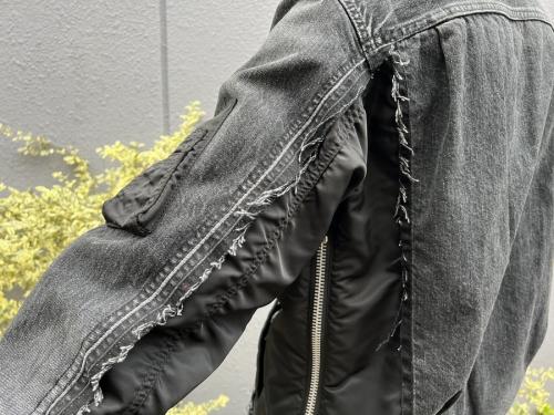 Denim x MA-1 Jacketのドッキングジャケット