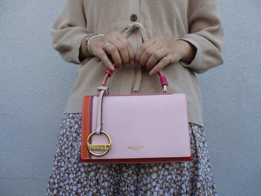 Emilio Pucci(エミリオプッチ)】Pilot Mini Color-block Leather