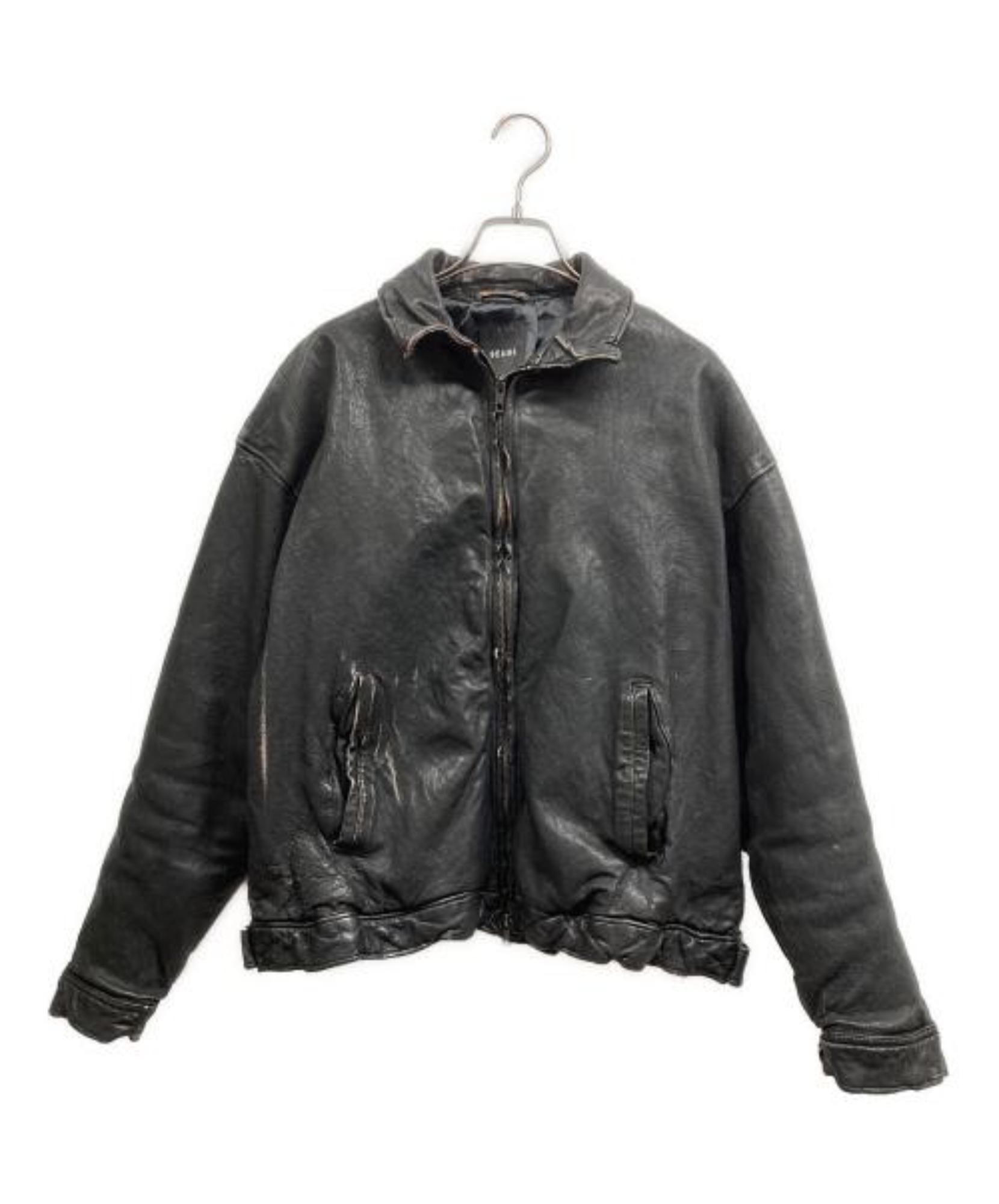 割引お買い得 BEAMS ユーズド加工 レザージップブルゾン 【公式通販】