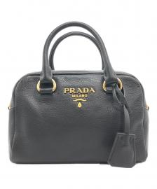 【PRADA / プラダ】2WAYショルダーバッグ | 凛とした黒を纏う。オンオフを軽やかに彩る上質なレザーバッグ