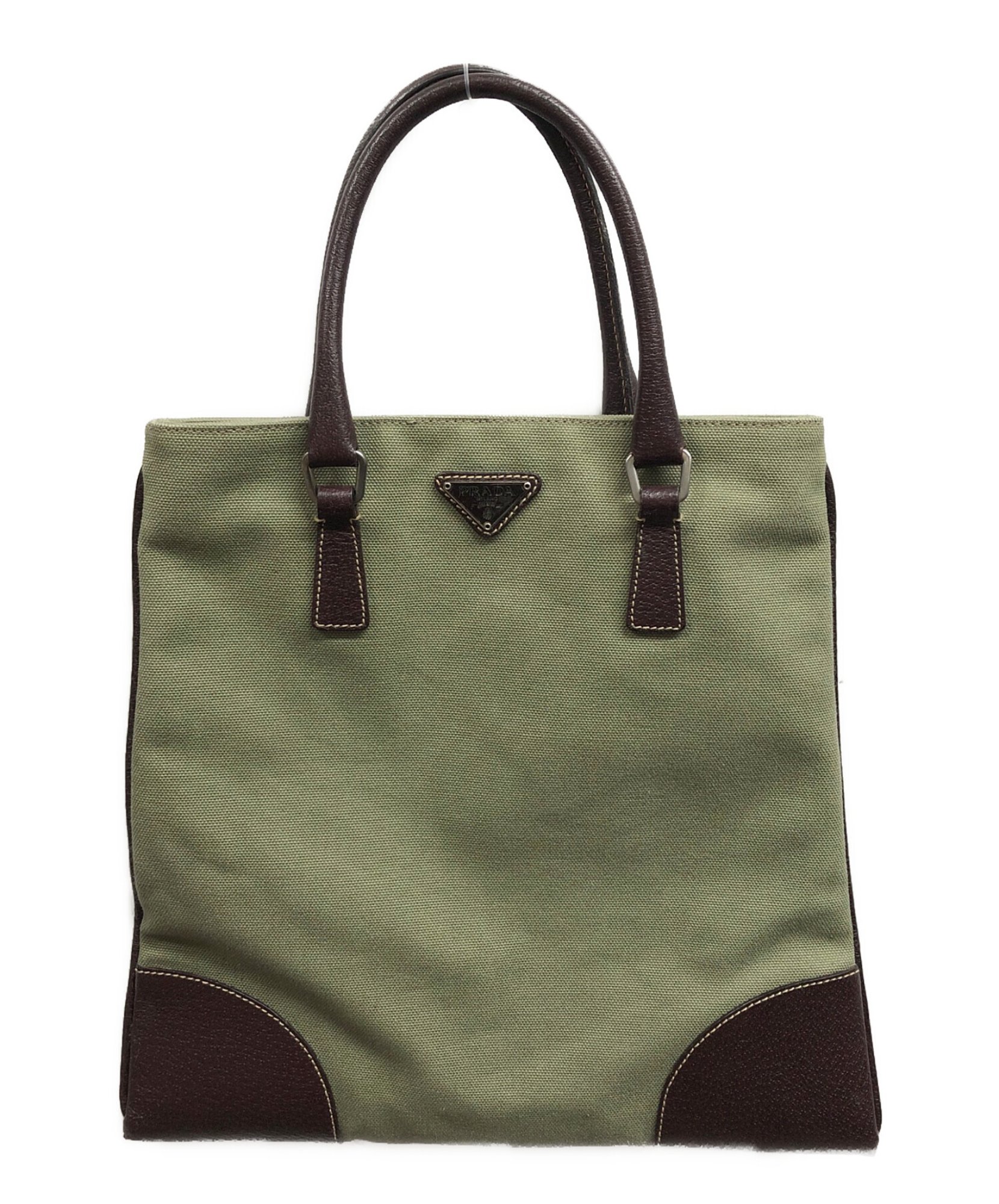 PRADA / プラダ】三角プレートキャンバストートバッグ|日常に品格を