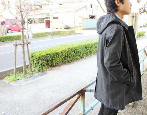 トップスのステンカラーコート