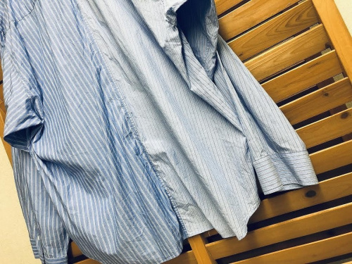 PINSTRIPE COLOR BLOCK SHIRTのメンズ