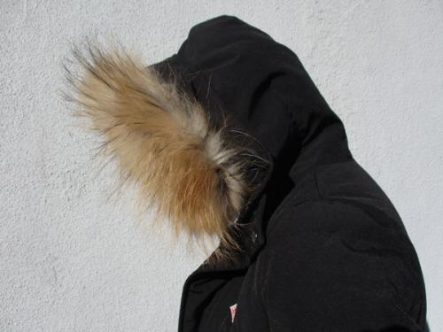 ファー付ロングダウンコートのレディース