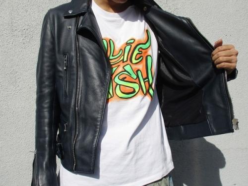 ライトニングライダースジャケットのメンズ