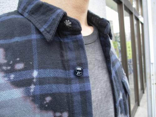 サートｘビッグジョンのﾌﾞﾘｰﾁ加工チェックシャツ