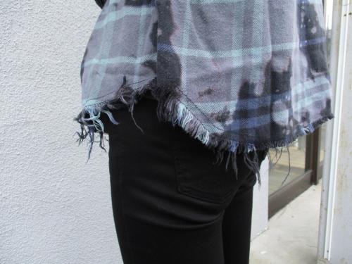 ﾌﾞﾘｰﾁ加工チェックシャツのメンズ