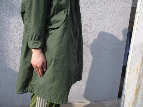 コットンナイロンオックスミリタリーコートのメンズ