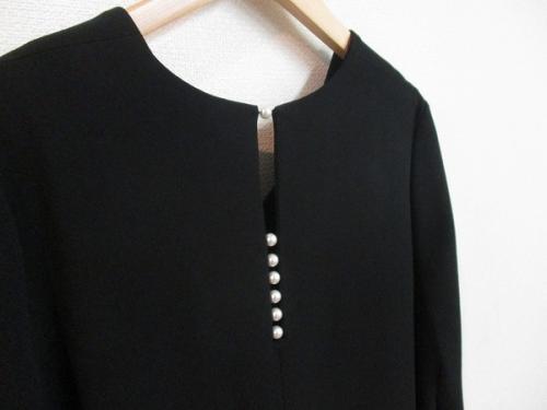 パール装飾ワンピースのレディース