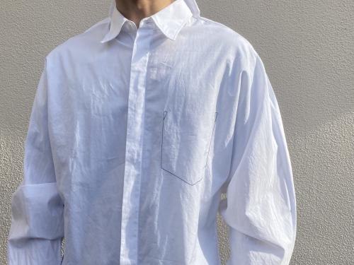 メゾンマルジェラのＷhite Outline Cotton Shirt