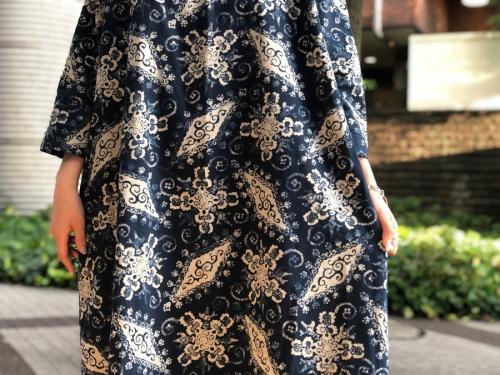 インディゴワンピースのレディース