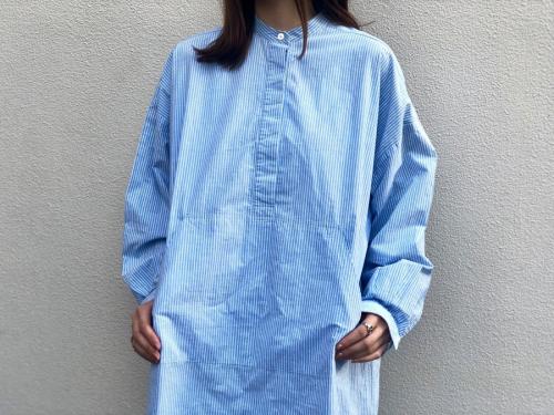 エムエムシックス メゾンマルジェラのストライプポプリンシャツドレス