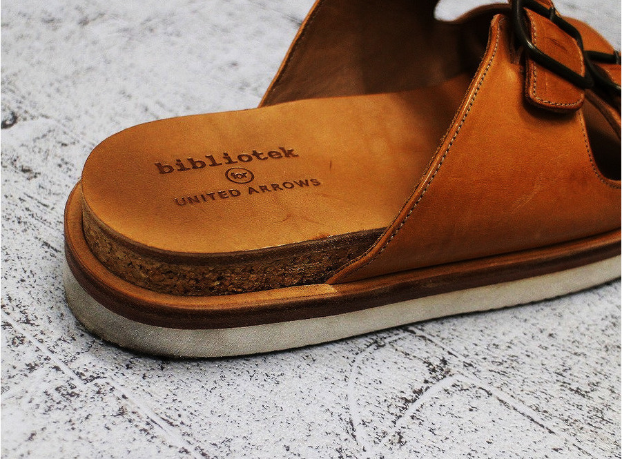 【UNITED ARROWS×bibliotek 】レザー コンフォートサンダル bibliotek for United Arrows レザー サンダル（ビューティー