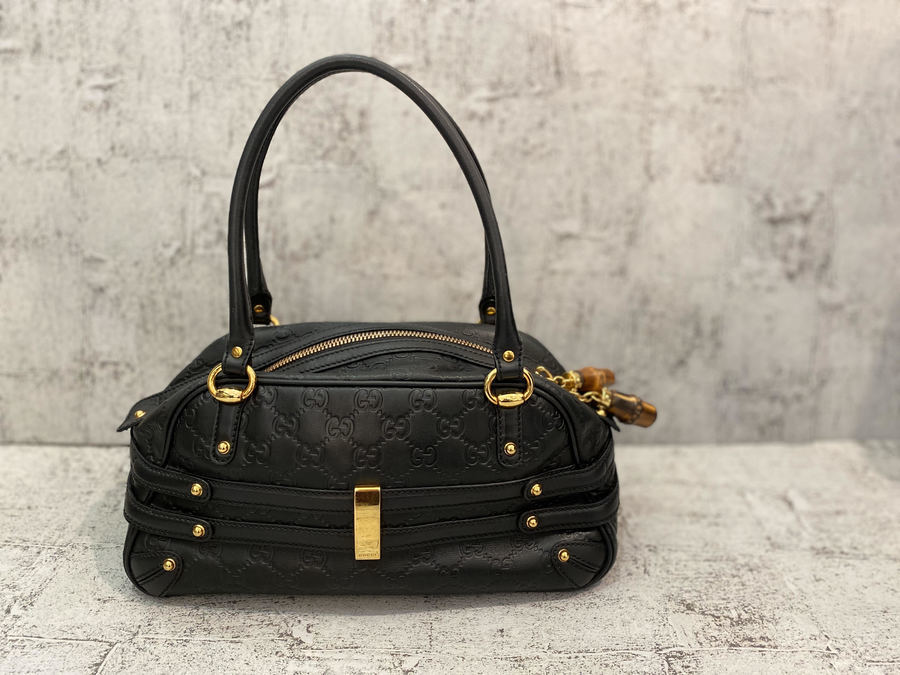 グッチ ホースビット バンブー レザー ハンドバッグ ショルダーバッグ 肩掛け GUCCI（グッチ） グッチシマ ホースビット バンブー ハンドバッグ