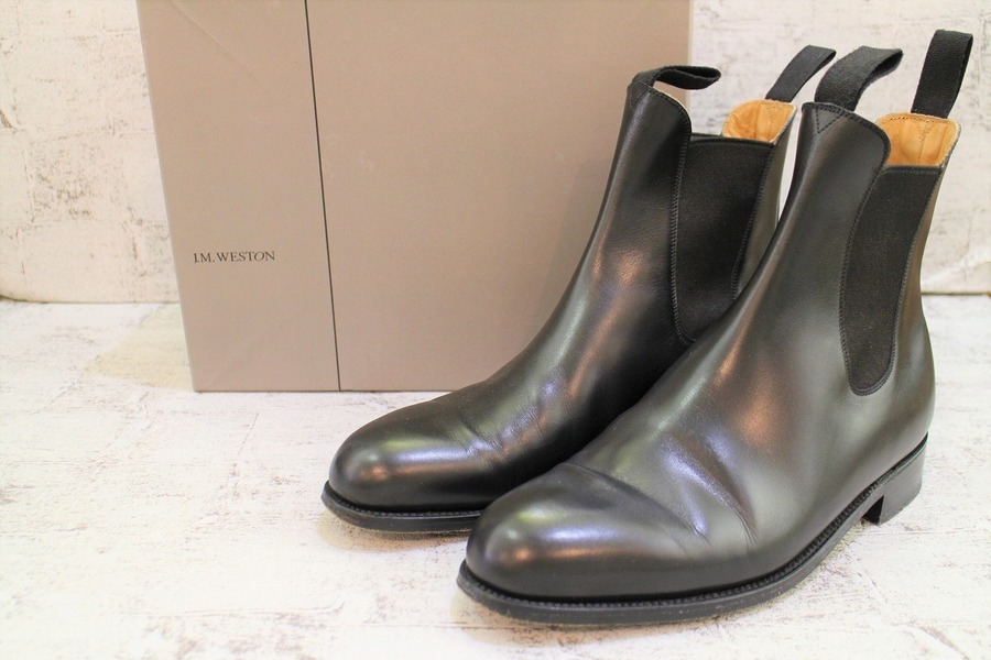 人気急上昇 美品 J.M.WESTON 名作サイドゴアブーツ Chelsea boots 705 7C タンブラウン 純正ツリー付き kids