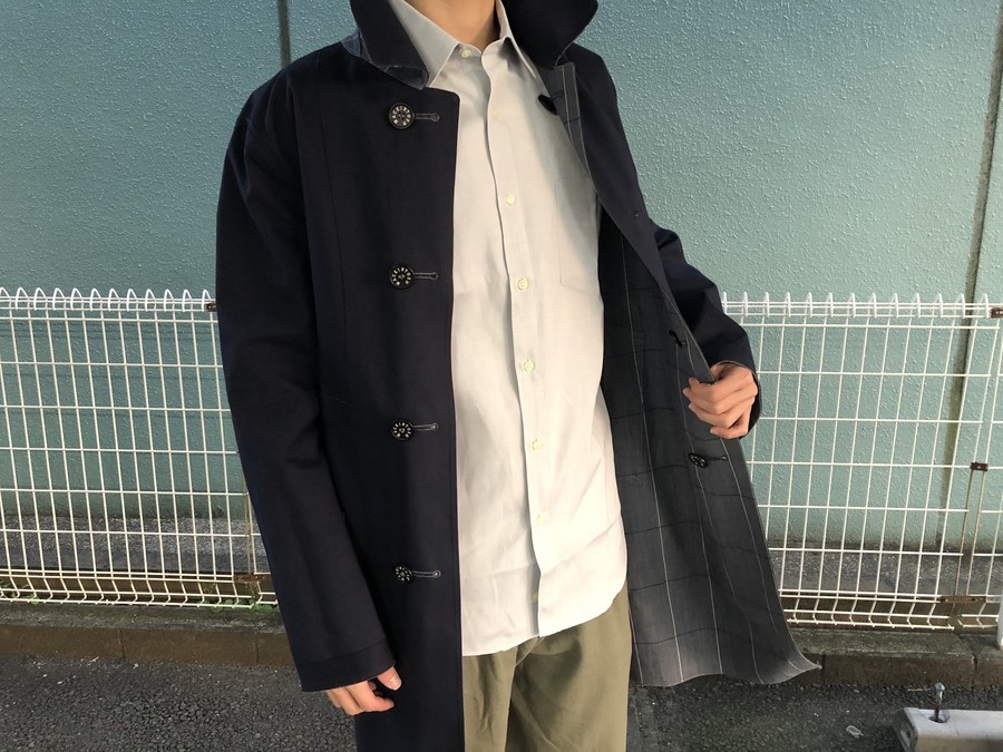 MACKINTOSH/マッキントッシュ】ウールリネンリバーシブルゴム引き 