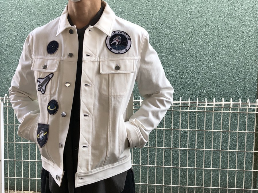 パーカー19SS LOUIS VUITTON スペース ワッペン デニム ジャケット