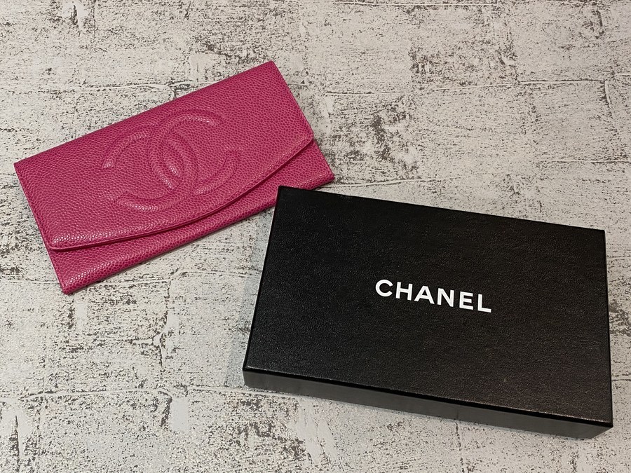 CHANEL/シャネル】キャビアスキンビッグココマーク長財布 買取入荷