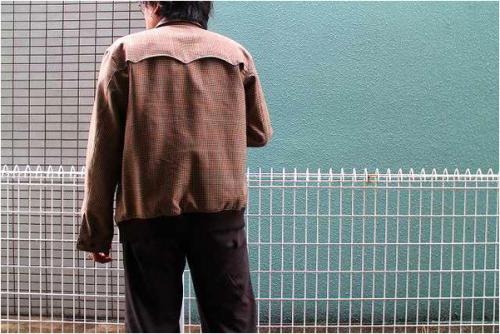 ガンクラブチェックハリントンジャケットのメンズ　ジャケット