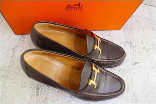 コンスタンスロゴヒールローファーパンプスのレディース