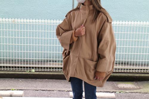 ショートトレンチポンチョのレディース