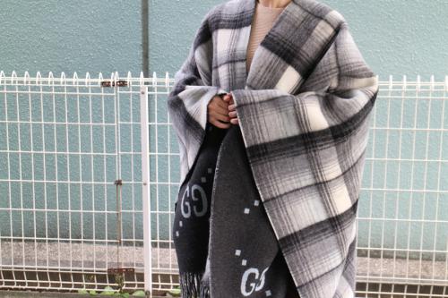 リバーシブルGGウールポンチョのトレファクスタイル横浜都筑店