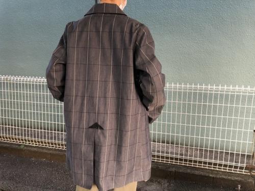 ウールリネンリバーシブルゴム引きコートのトレファクスタイル横浜都筑店