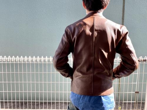 ミスターオリーブのシープスキンダブルライダースジャケット