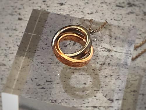 ダブルリングネックレスのレディース