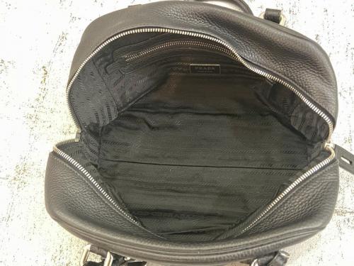 PRADAロゴレザーボストンバッグのレディース