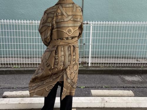 シルクトレンチコートのレディース