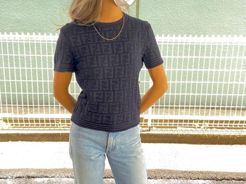 ズッカ総柄ニットカットソーのレディース