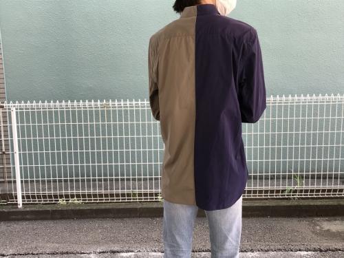 バイカラーシャツのメンズ