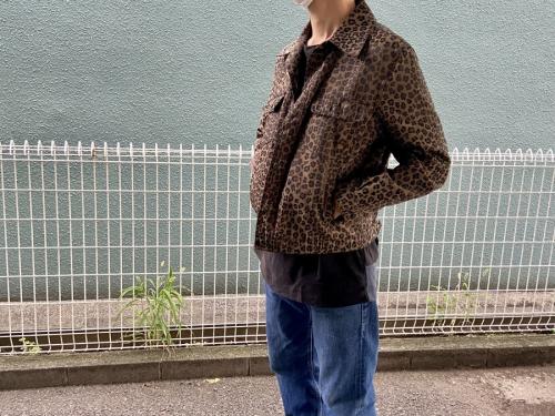 レオパード柄トラッカージャケットのレディース