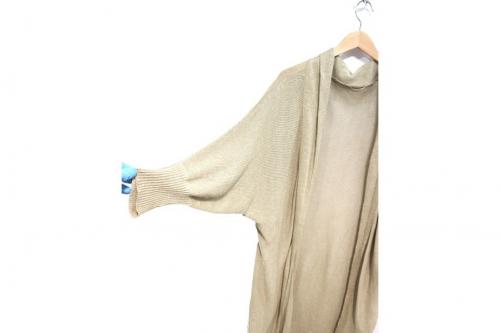 ロングカーディガンのリネンカーディガン