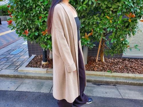 イエナのニットガウンコート